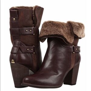 UGG Chocolate Brown Heeled Boots